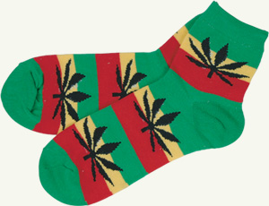 marijuana rasta socks