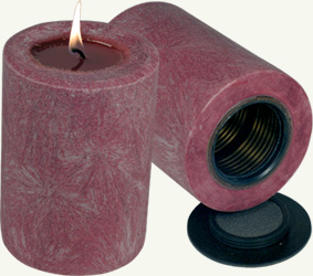 candle safe fossil burgundy
