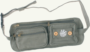 hemp cotton money belt bag