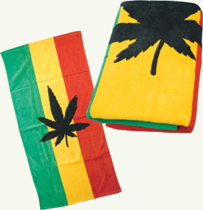 rasta leaf towel